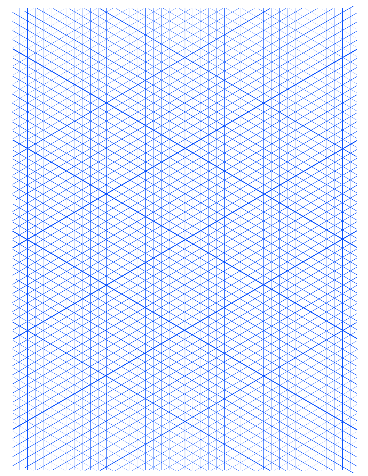 Isometric Graph Paper Printable Template in PDF