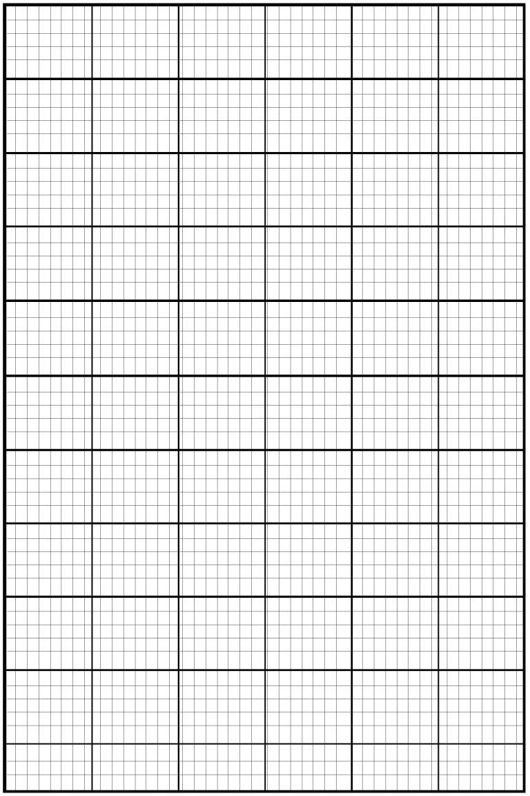 Large Graph Paper Printable Template in PDF