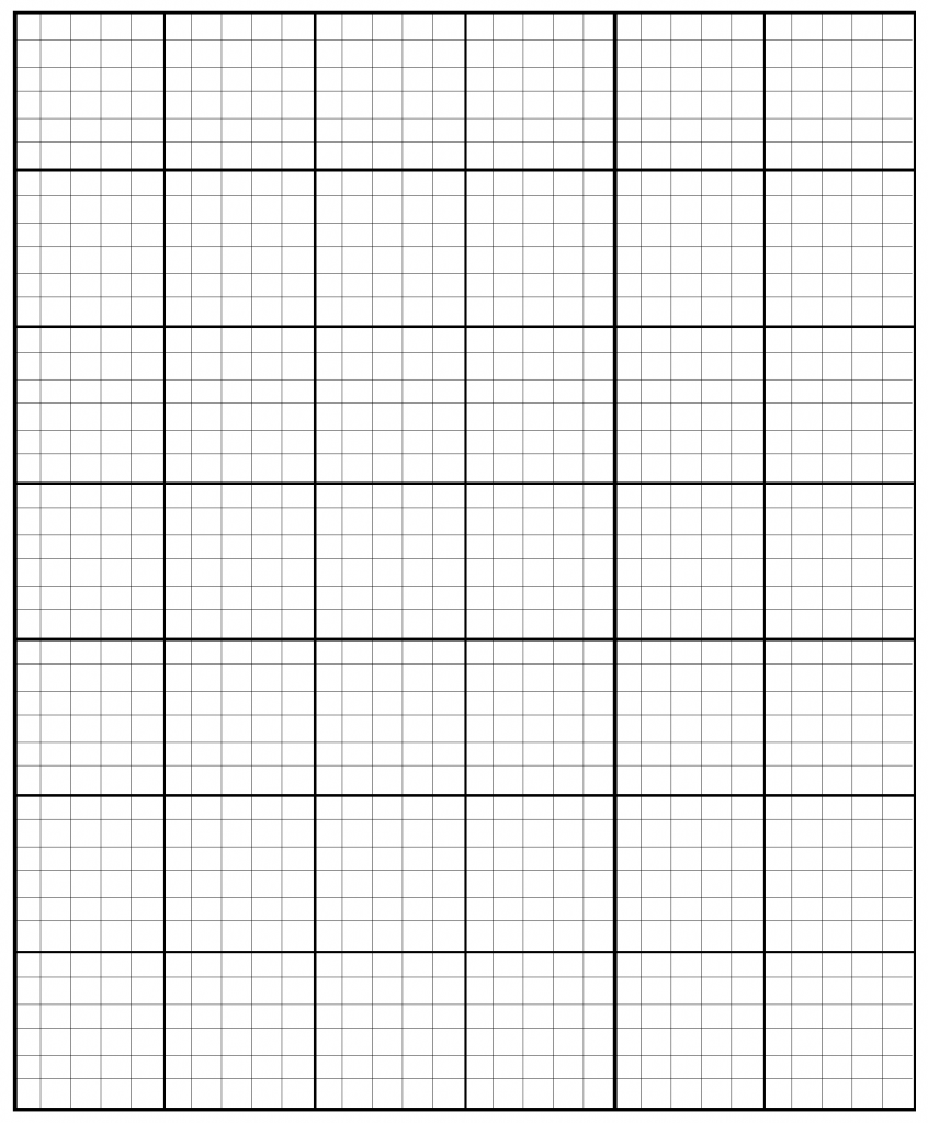 Large graph paper printable template in pdf