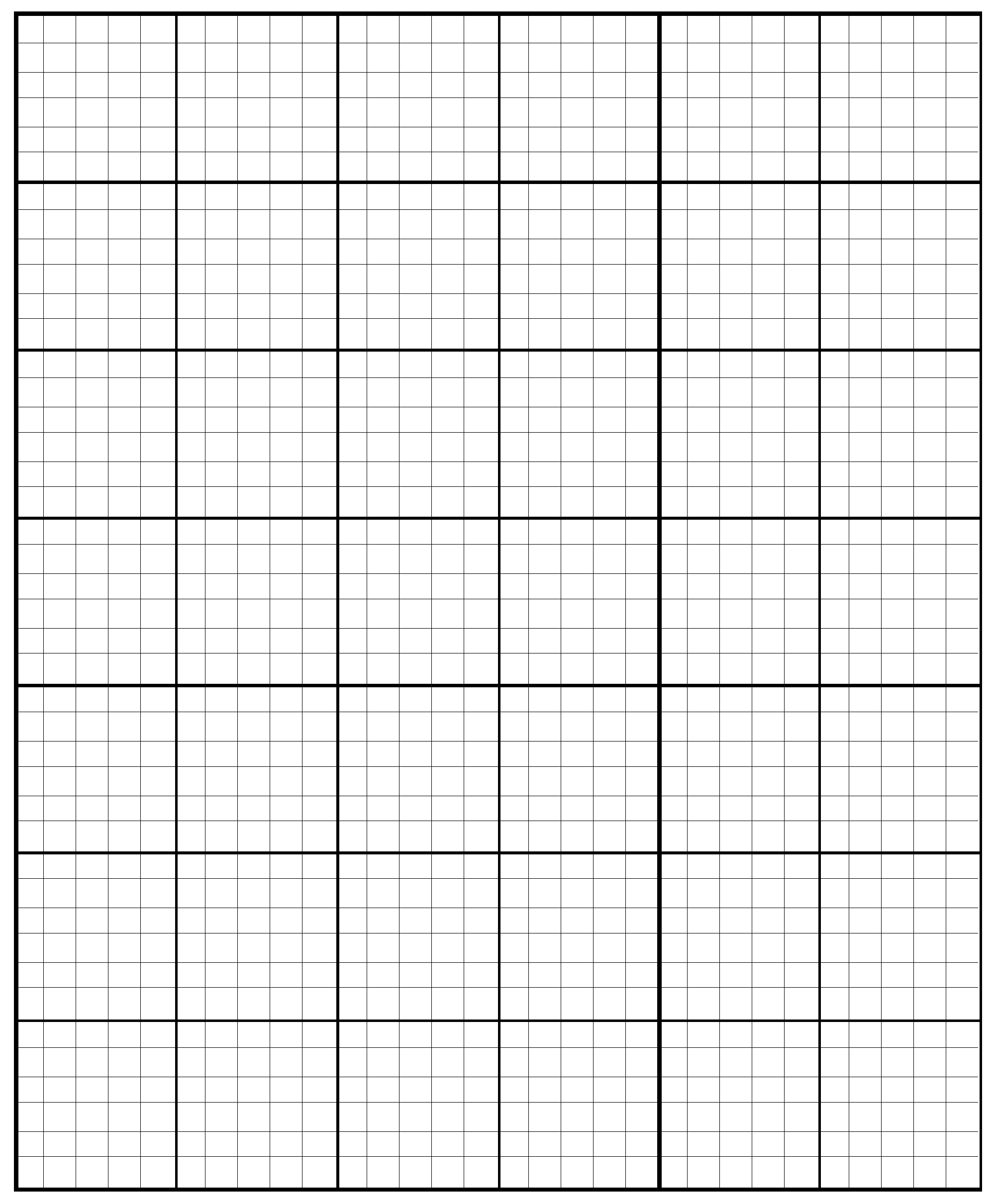 Large Graph Paper Template