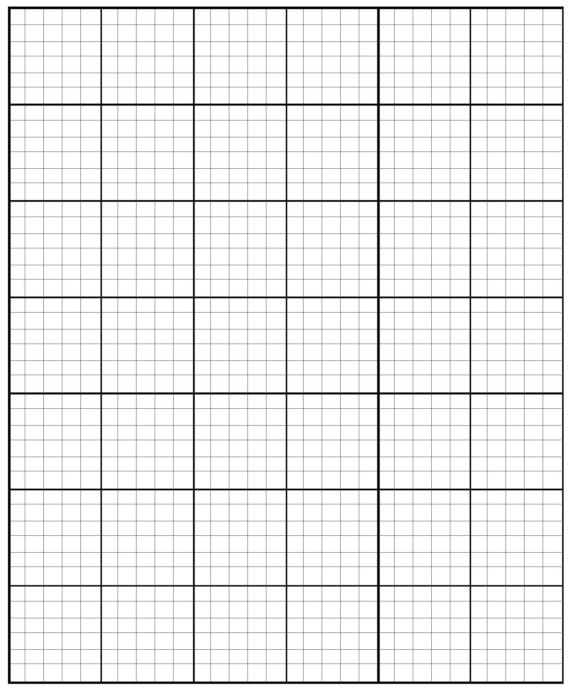 Large Graph Paper Printable Template In PDF