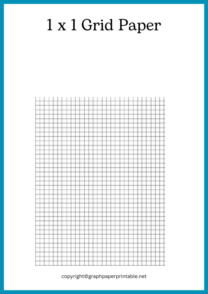1 x 1 Grid Paper