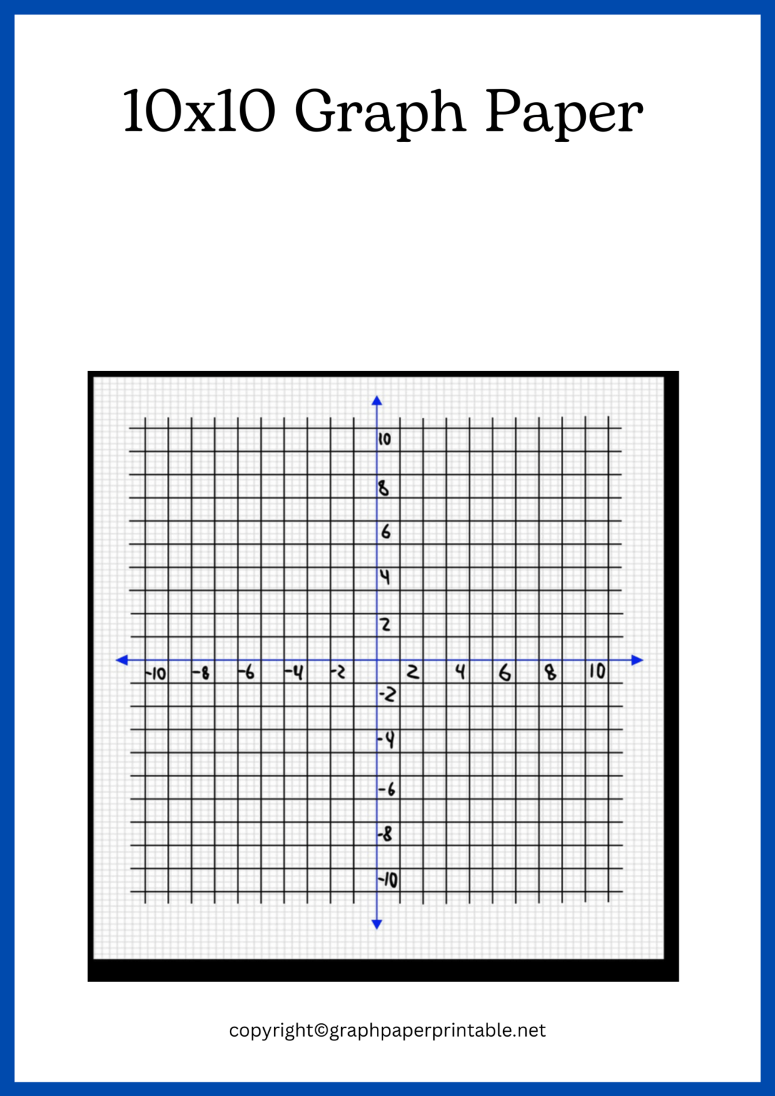 10x10 Graph Paper Grid Paper Printable Templates In Pdf 1863