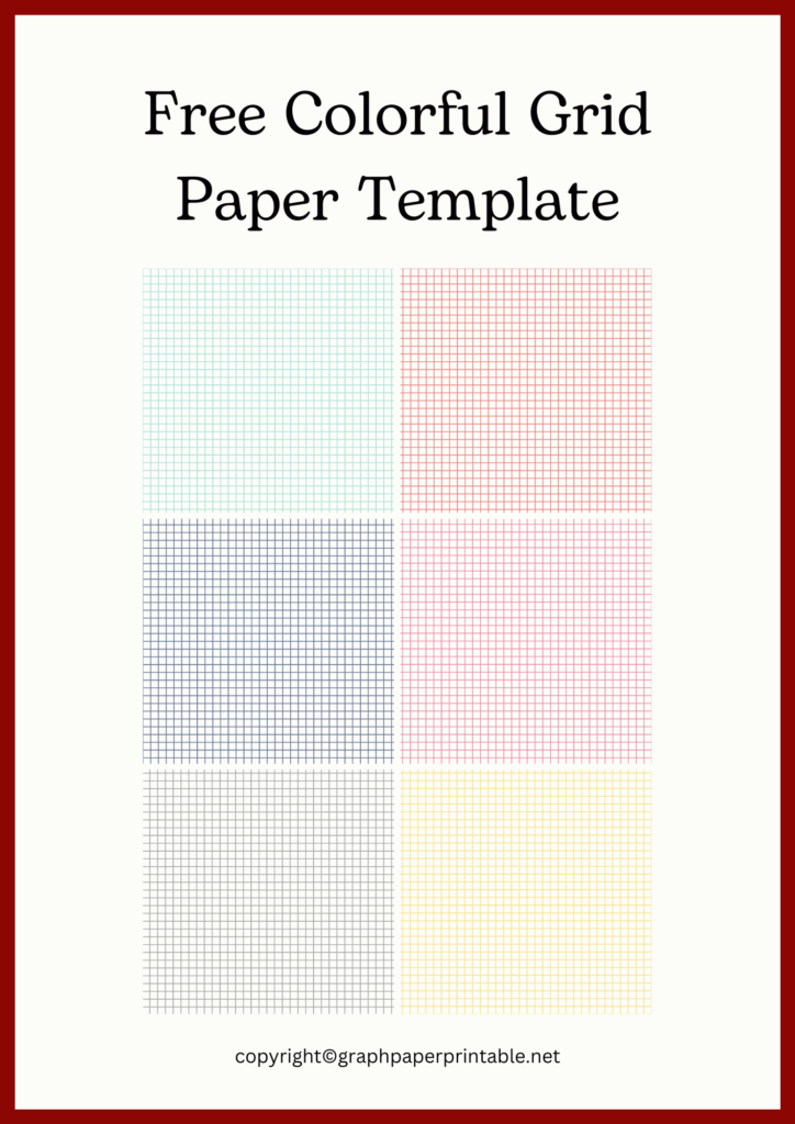Free Colorful Grid Paper Template