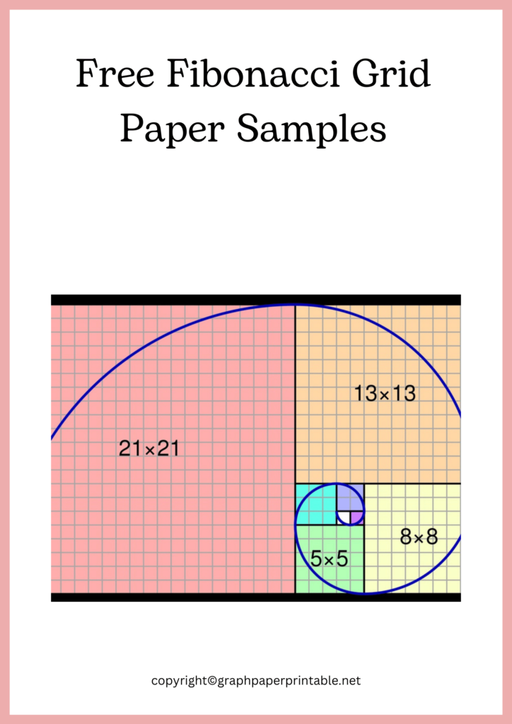 Free Fibonacci Grid Paper Samples
