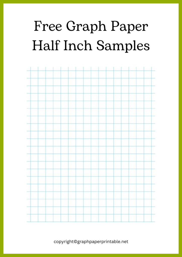 Free Graph Paper Half Inch Samples