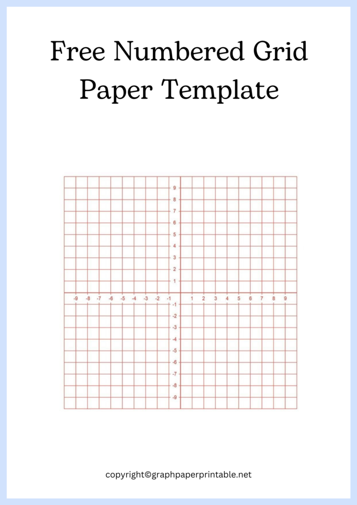 Free Numbered Grid Paper Template