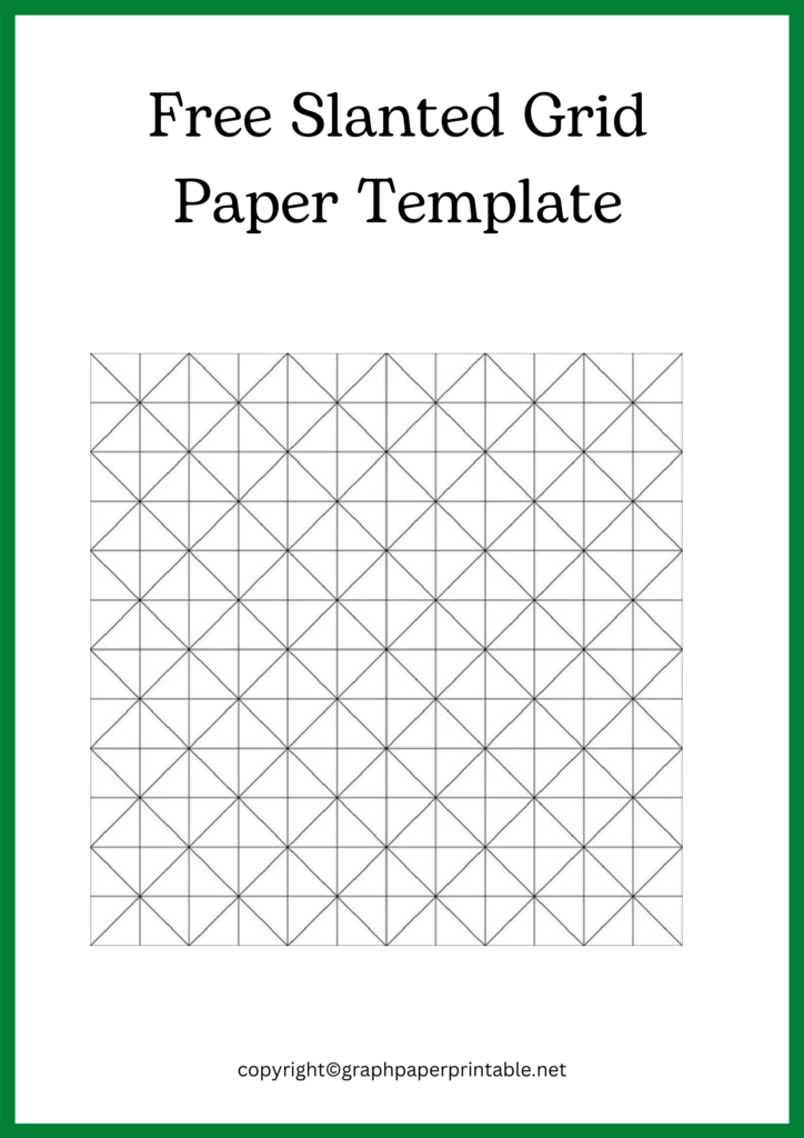 Free Slanted Grid Paper Template