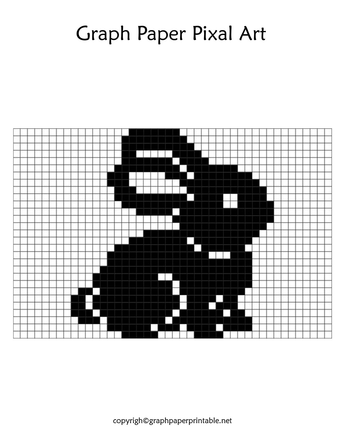 Graph Paper Pixel Art Template