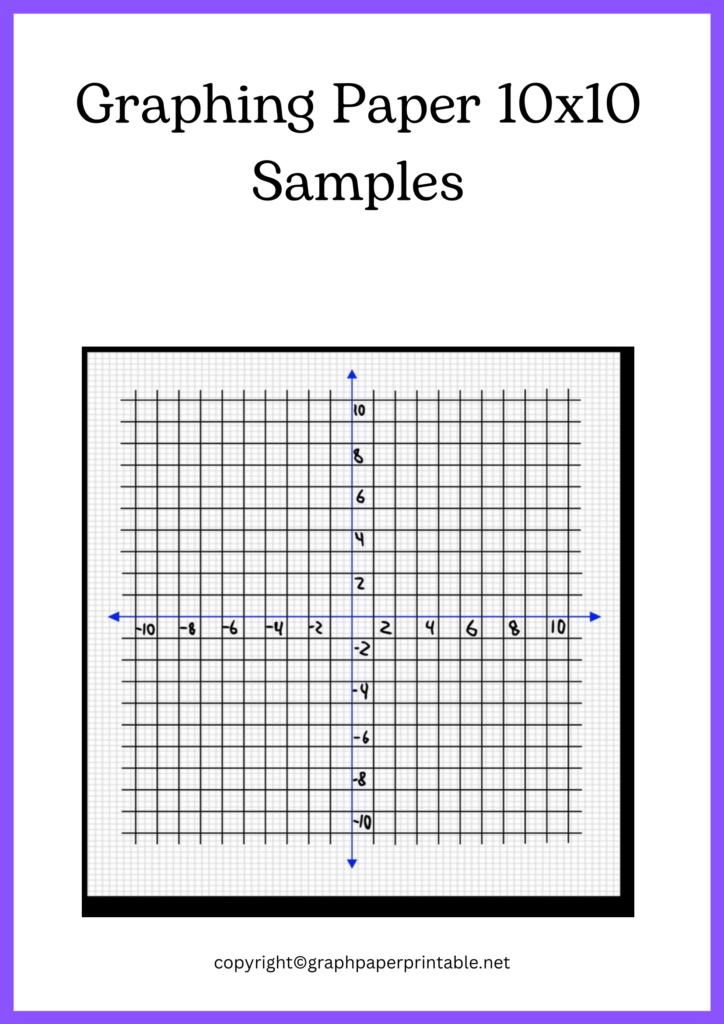 Graphing Paper 10x10 Samples