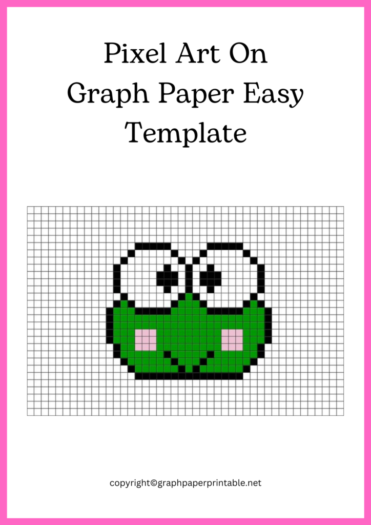 Pixel Art On Graph Paper Easy Template
