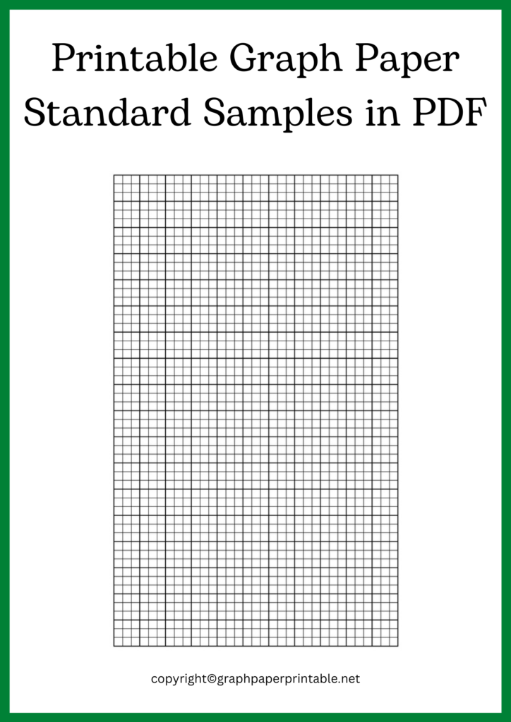 Printable Graph Paper Standard Samples in PDF