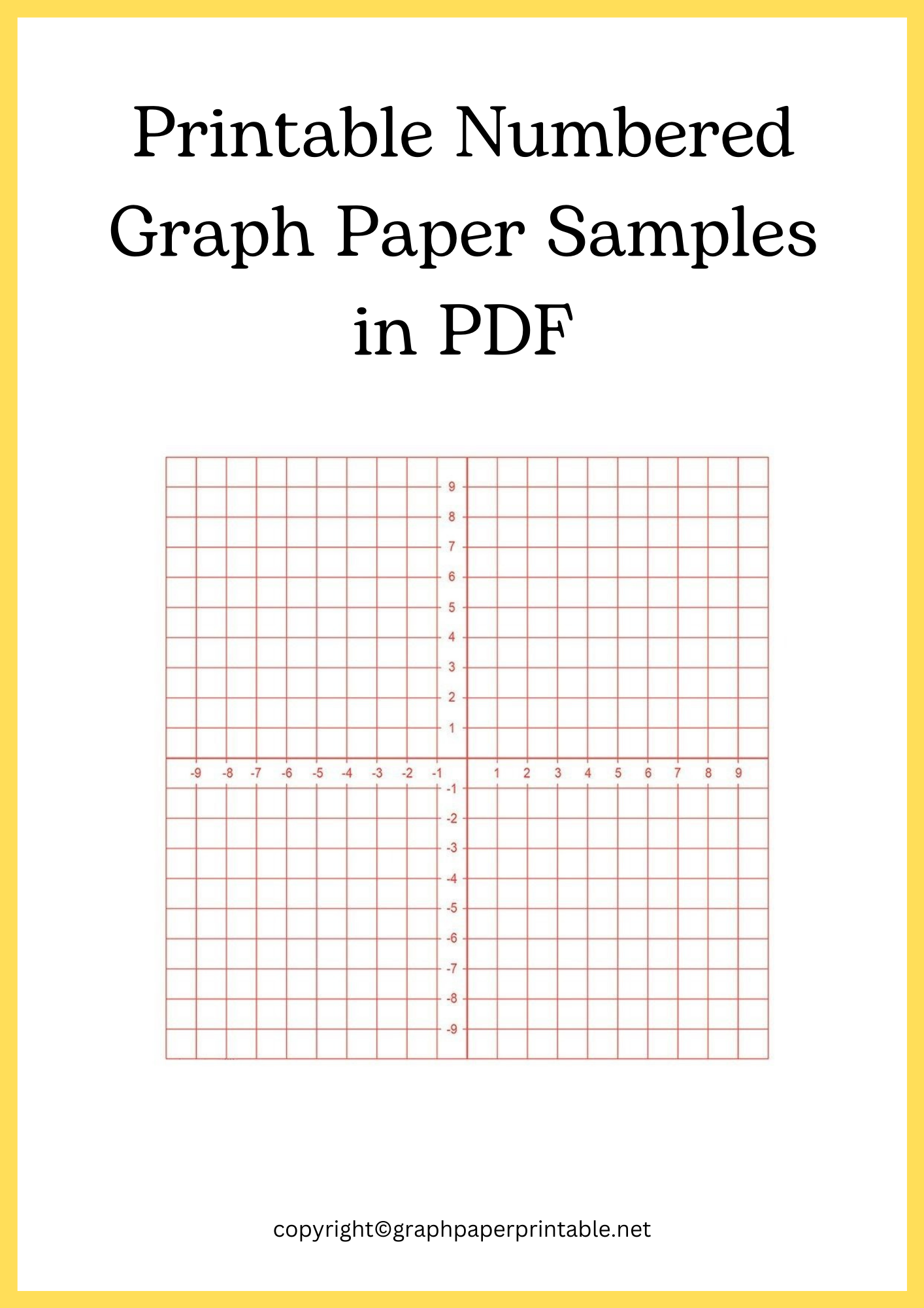 Numbered Grid Paper Printable Templates in PDF