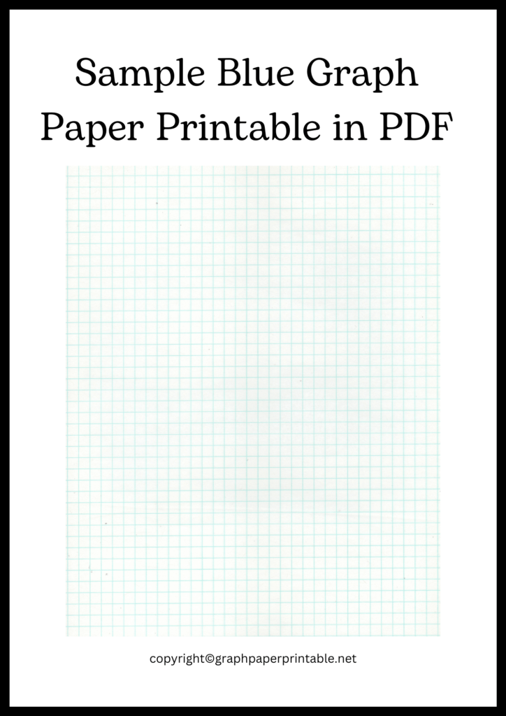 Sample Blue Graph Paper Printable in PDF