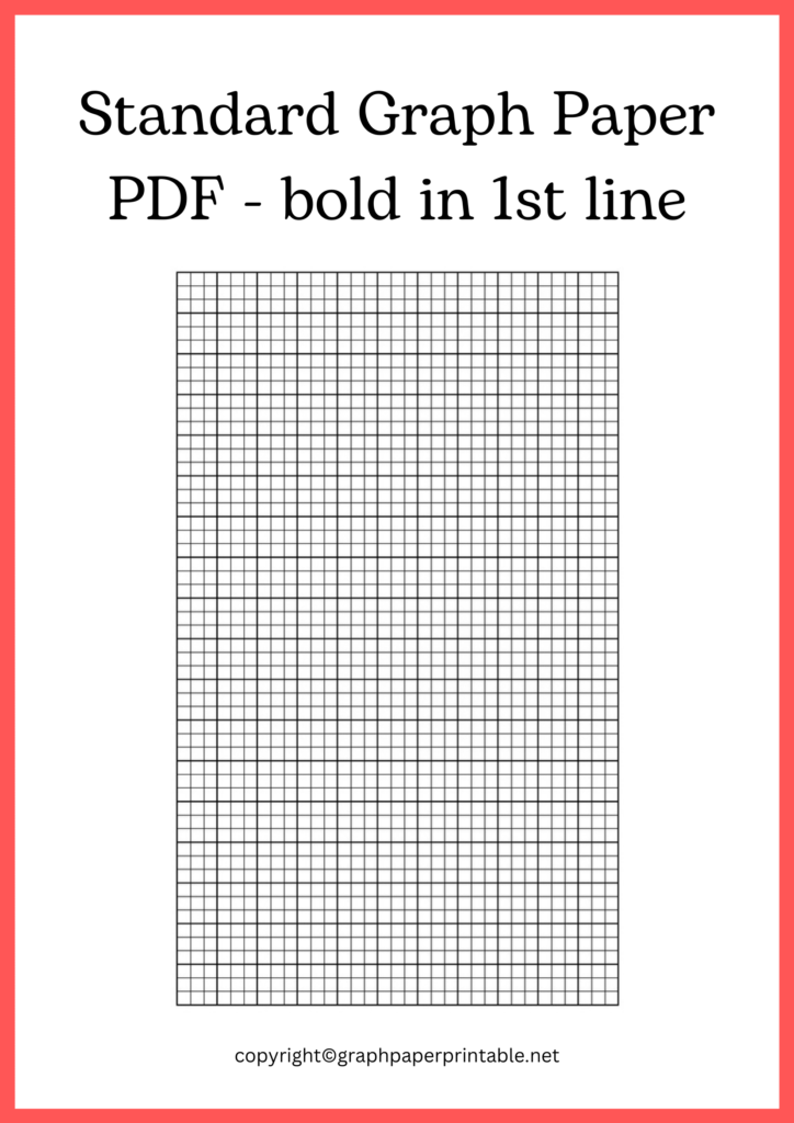Standard Graph Paper PDF