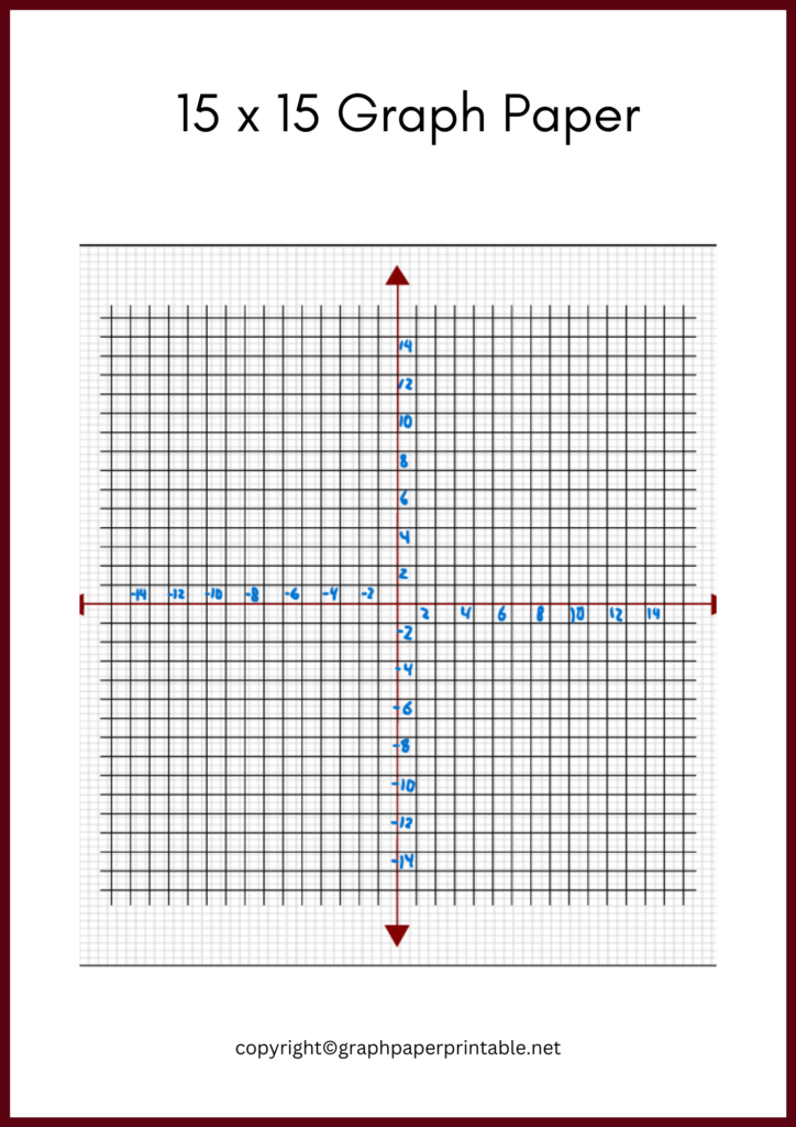 15 x 15 Graph Paper Printable Templates in PDF