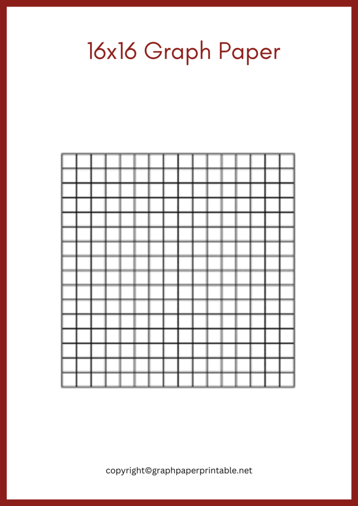 16x16 Graph Paper