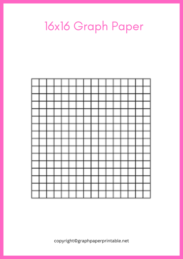 16x16 Grid Paper Printable