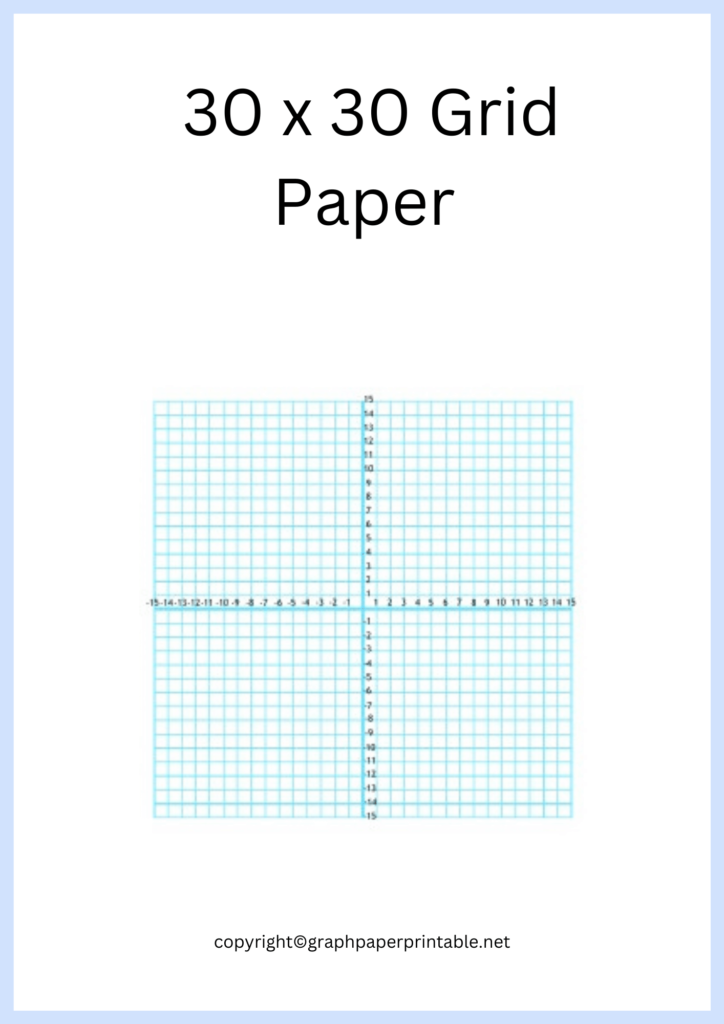 30 x 30 Graph Paper Printable