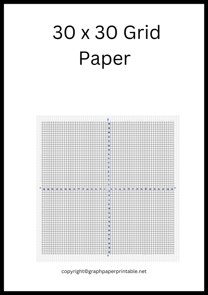 30 x 30 Grid Paper