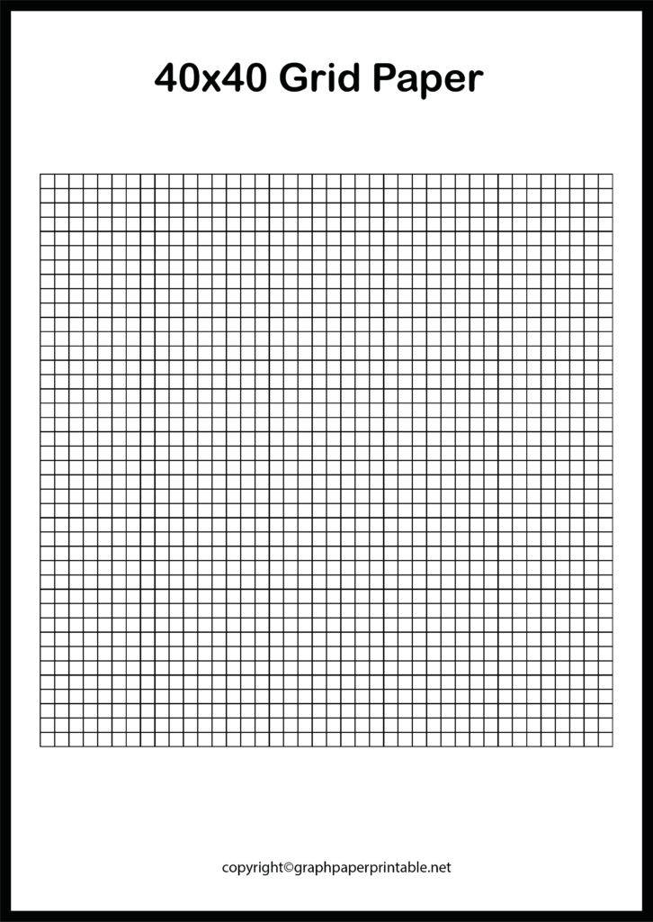 40x40 Grid Paper