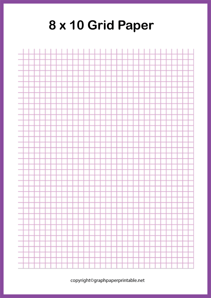8 x 10 Grid Paper