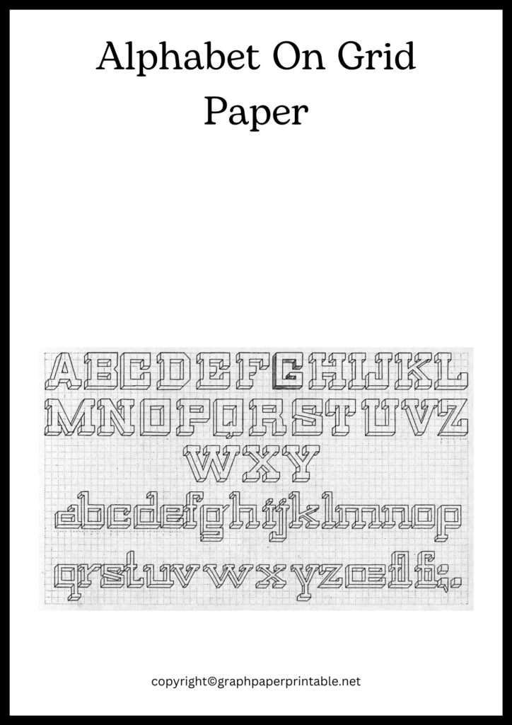 Alphabet On Grid Paper
