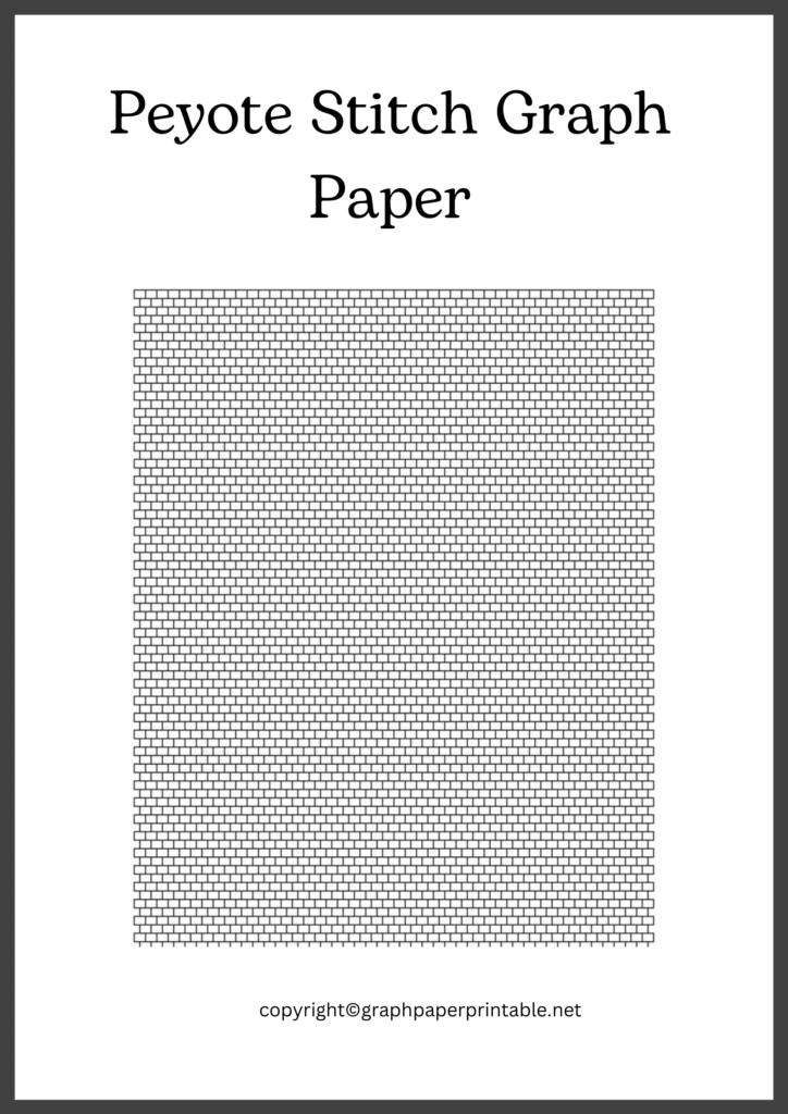Blank Peyote Stitch Grid Paper [Graph Paper] Template