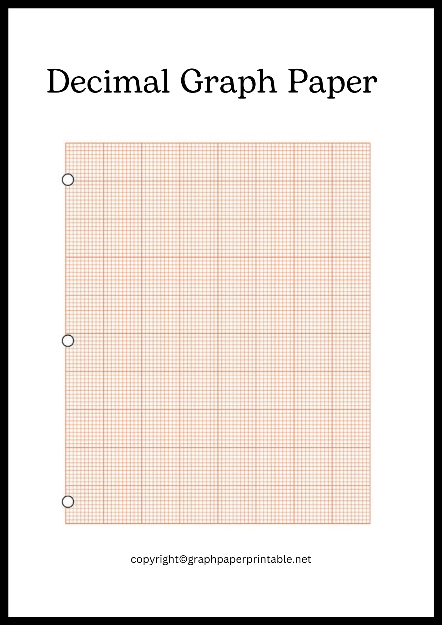 Decimal Graph Paper Printable Templates in PDF