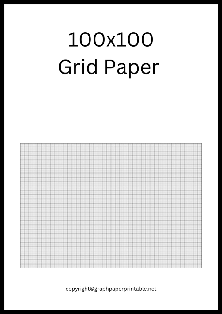 Free 100x100 Grid Paper Template in PDF