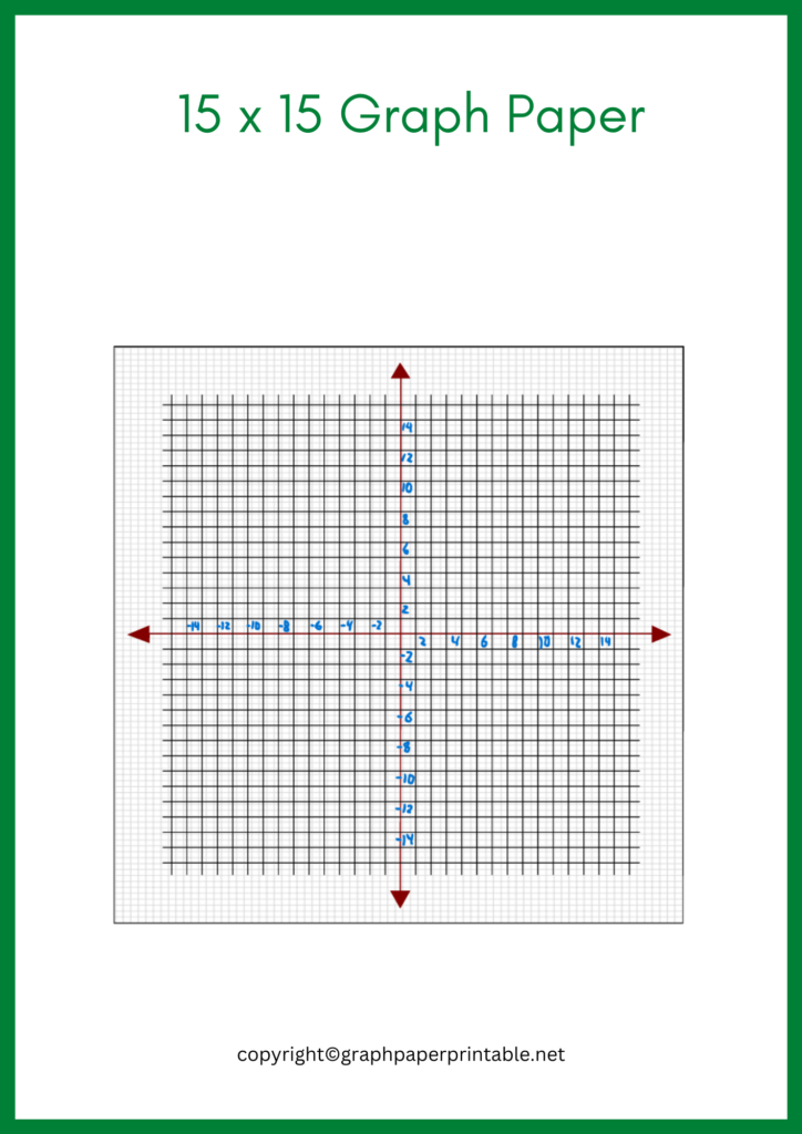 Free 15x15 Graph Paper Template in PDF