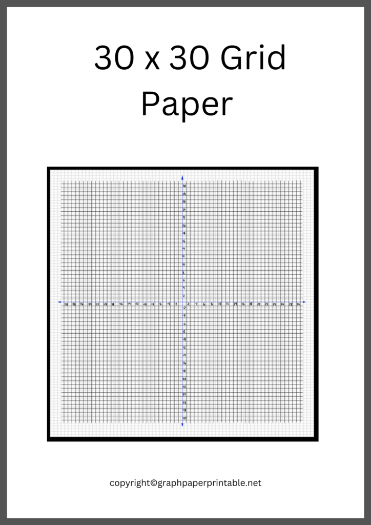 30 Sheets, Grid Paper, Letter Size TS