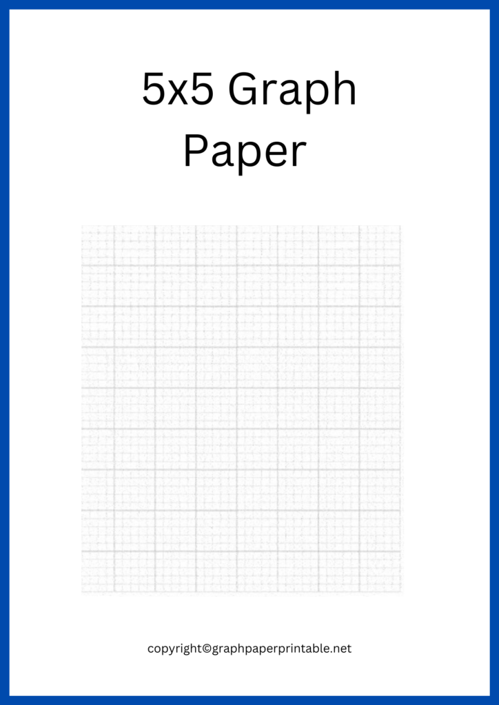 Free 5x5 Grid Paper Template in PDF