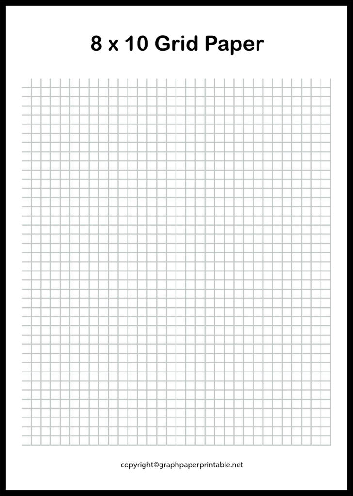 Free 8x10 Graph Paper Template in PDF