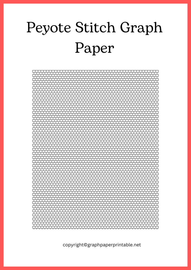 Free Printable Peyote Stitch Graph Paper PDF
