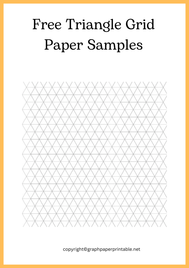 Free Triangle Grid Paper Samples