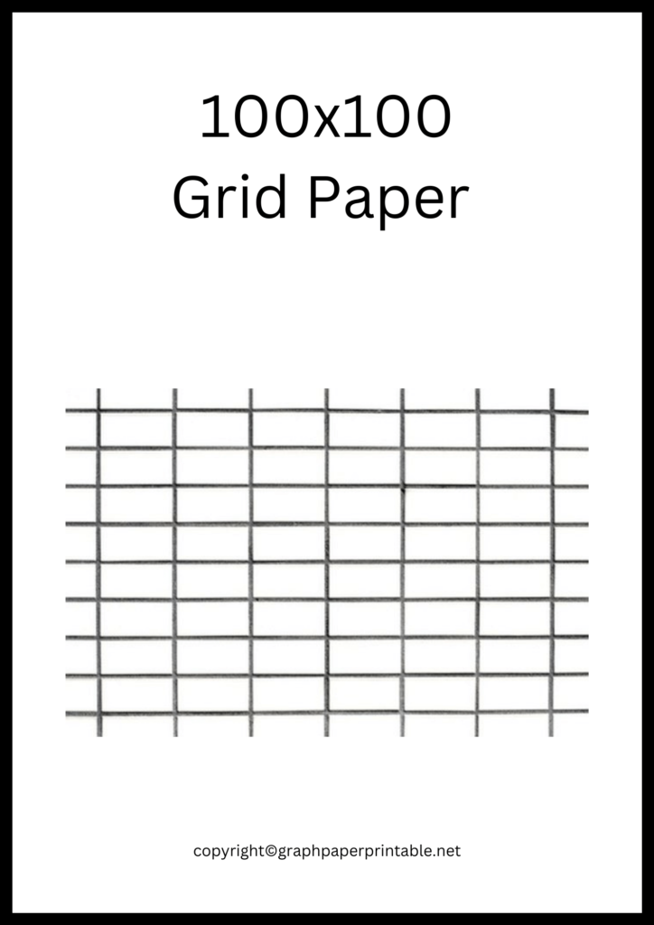 Graph Paper 100 x 100 Printable