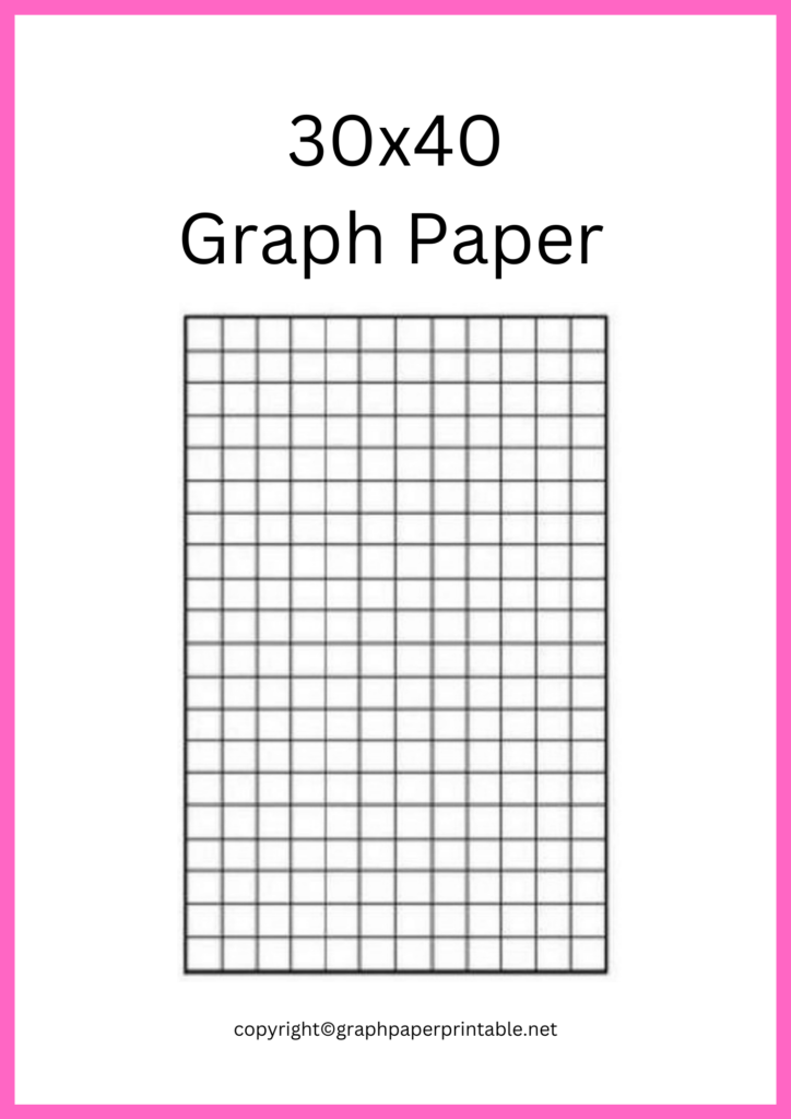 Graph Paper 30 x 40 Printable