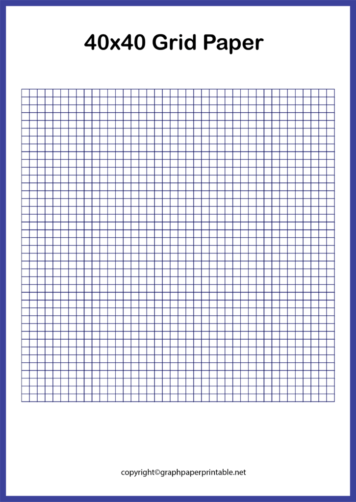 Graph Paper 40 x 40 Printable