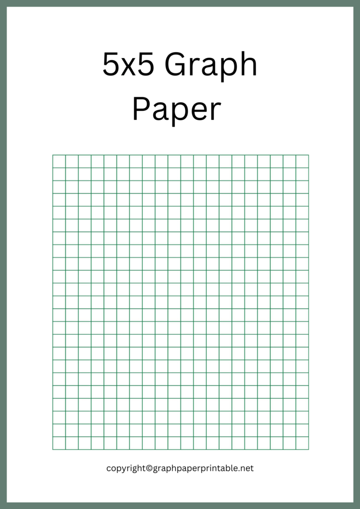 Graph Paper 5 x 5 Printable