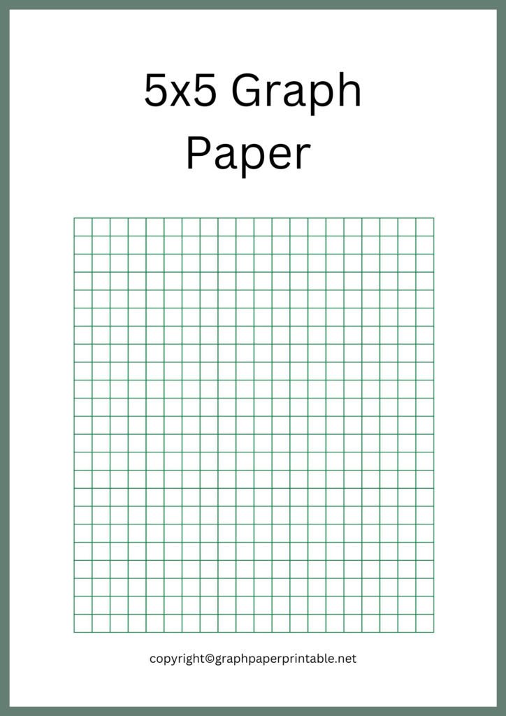 5x5 Graph Paper Printable Templates in PDF