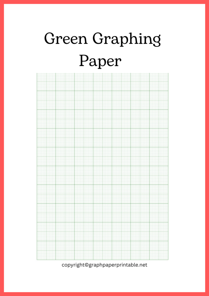 Graph Paper with Green Lines Template PDF