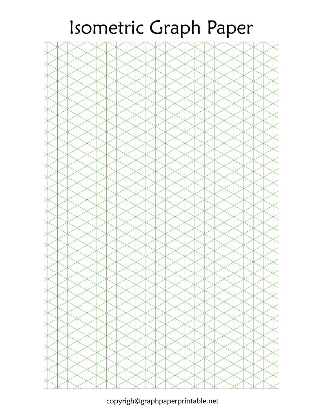 Isometric Graph Paper Printable