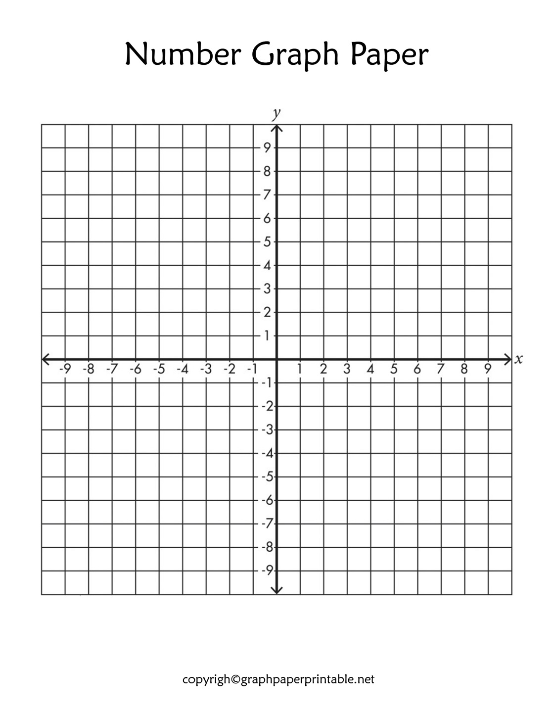Number Graph Paper