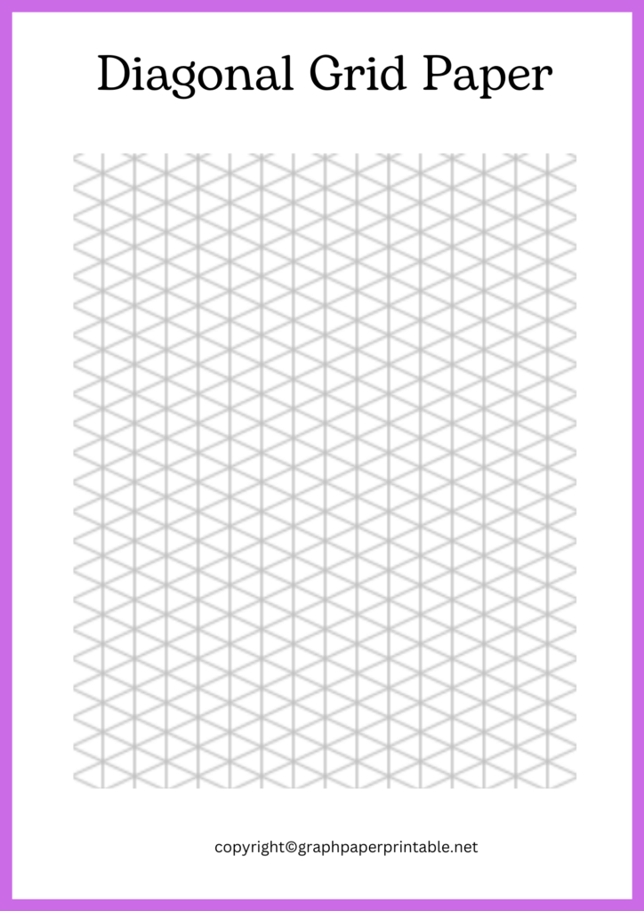 Printable Grid Paper [Graph Paper] with Diagonal Lines