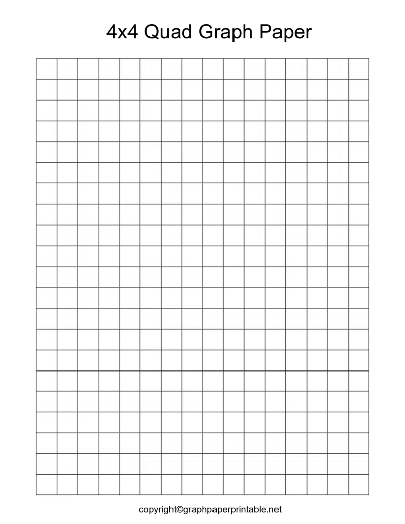 4x4 Quad Graph Paper