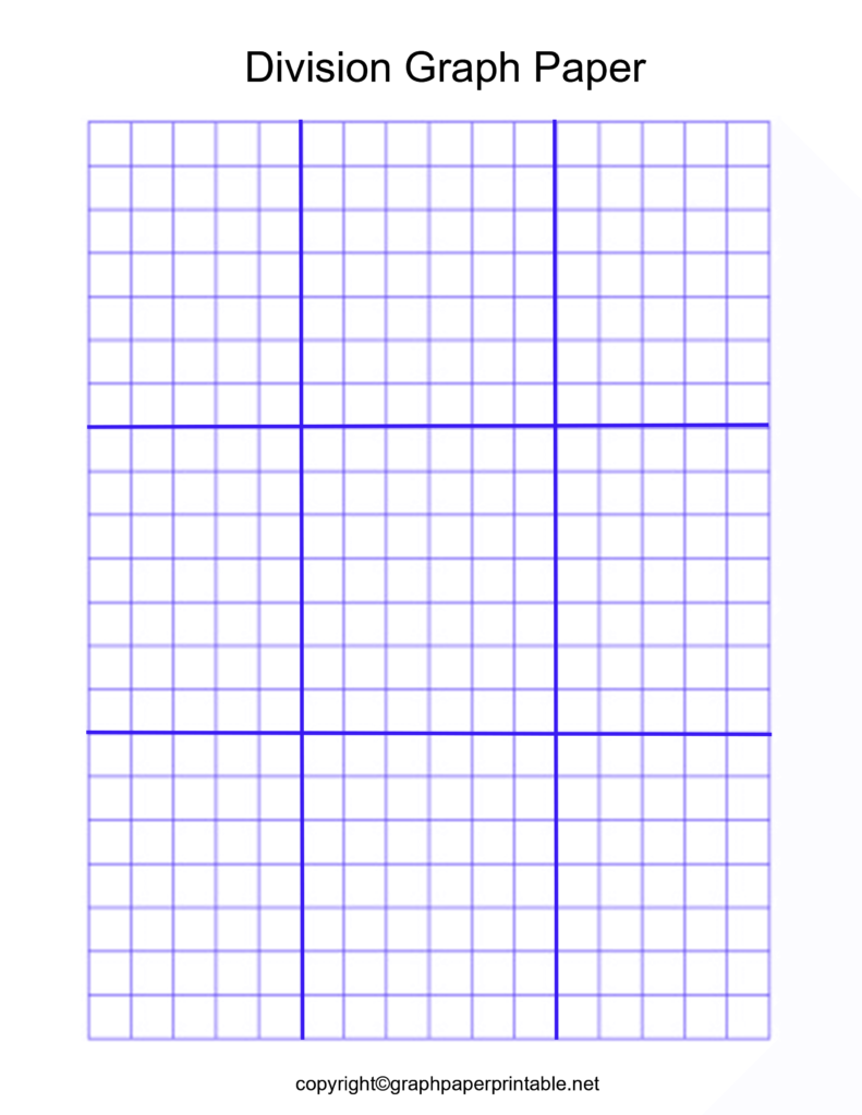 Division Graph Paper A4 Size Template