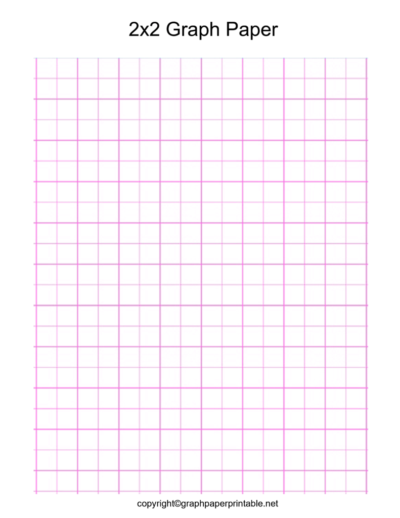 Free 2x2 Grid Paper Template in PDF