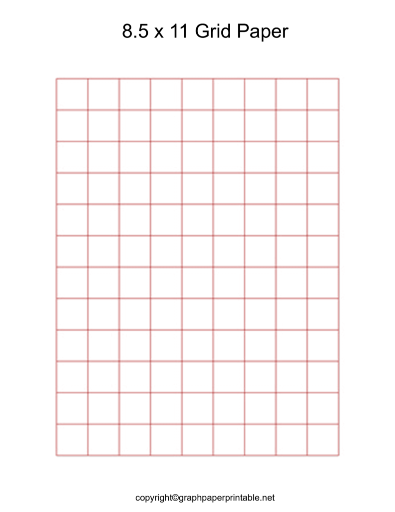 Free 8.5x11 Graph Paper Template in PDF