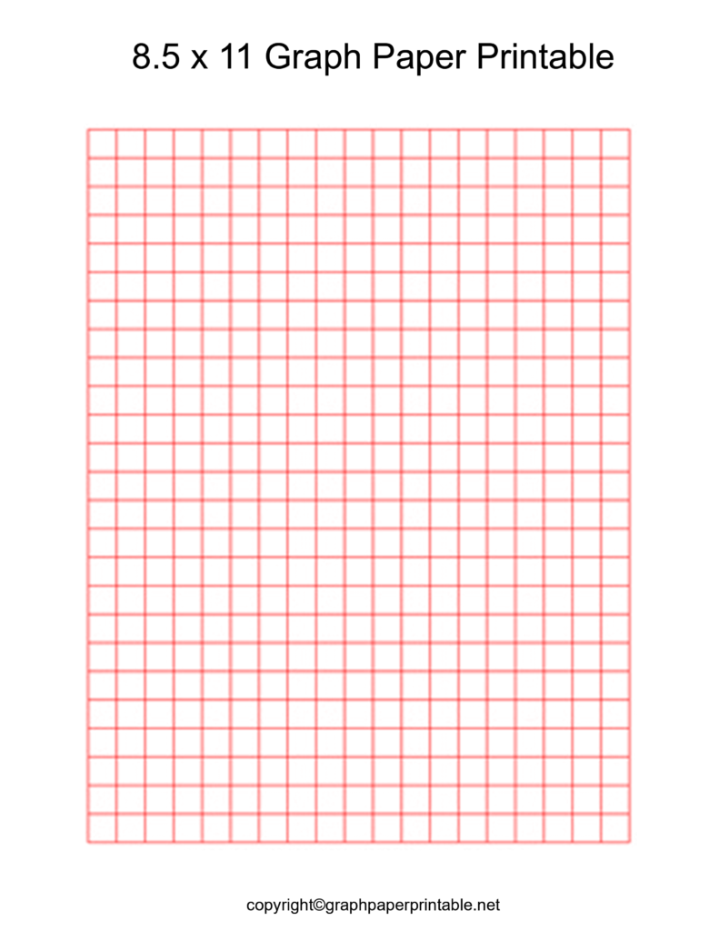 Free Printable Graph Paper 8.5 x 11 Template